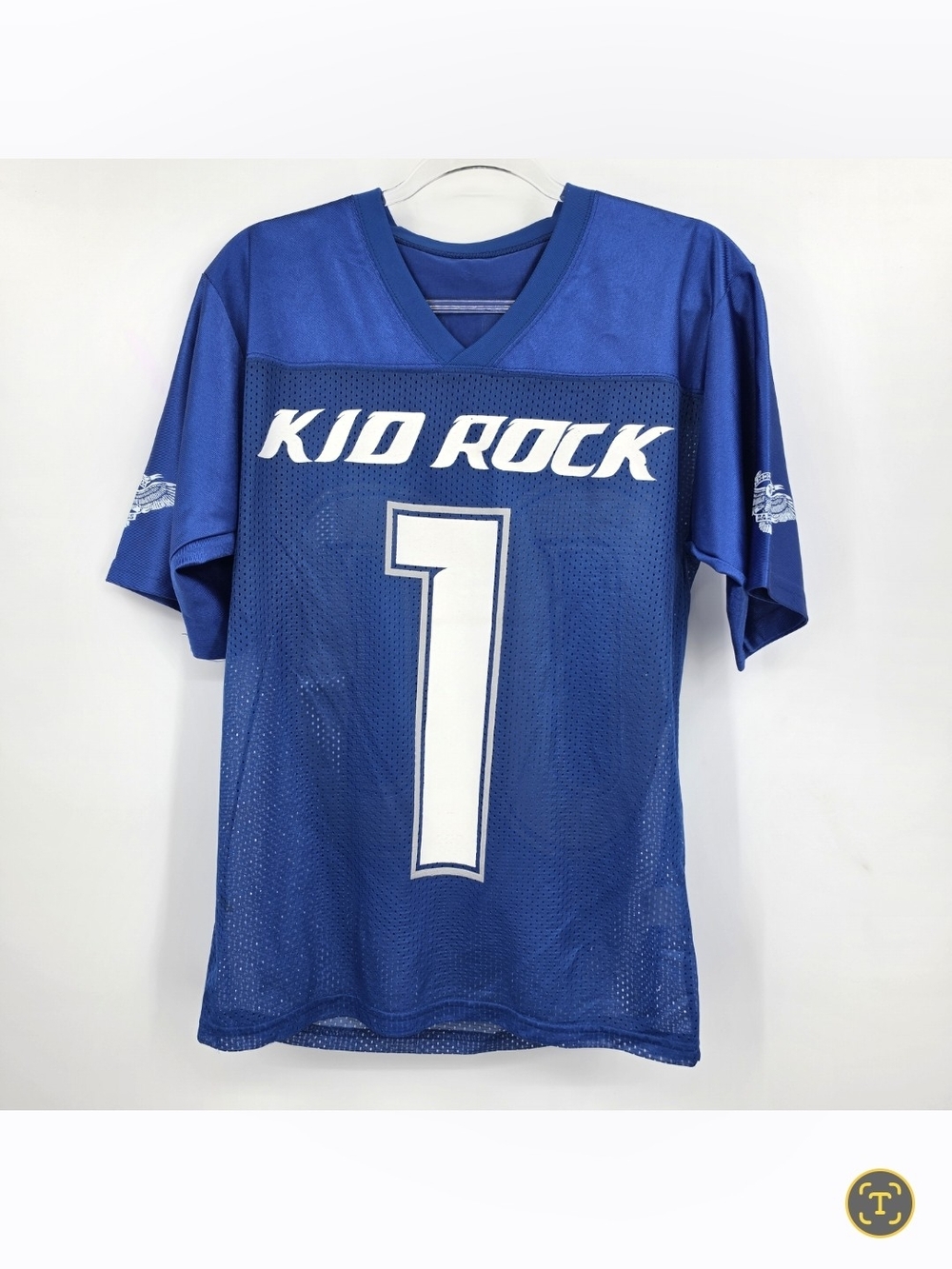 Kid Rock American Bad Ass Mesh Football Jersey #1 Small Blue White Concert Tour